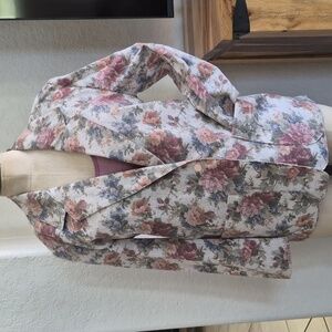 Vtg. Alice Stuart Floral One Button Blazer